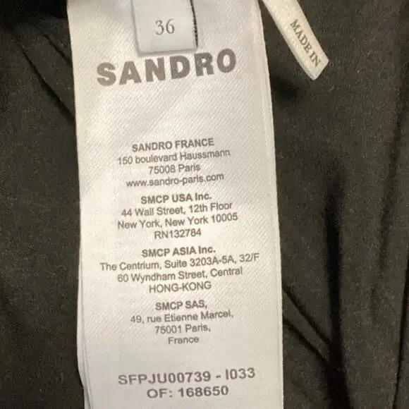 Sandro Clarinette Purple Checkered Plaid Tweed Straight Pencil Mini Skirt Sz 36 - Picture 8 of 8